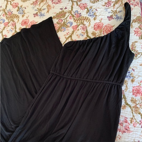 J. Crew Dresses J Crew Small Black One Shouldered Jersey Maxi Dress